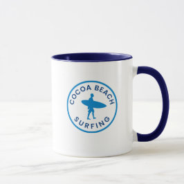 Taza Cocoa Beach Surfing Coffee Mug