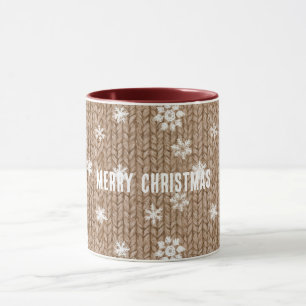 Taza Cocoa Cream Copos de Nieve Navidad