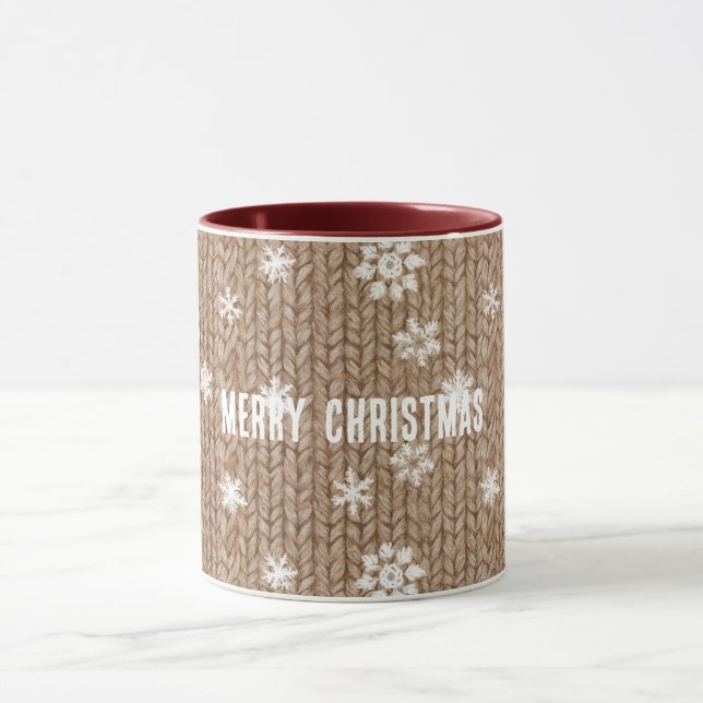 Taza Cocoa Cream Copos de Nieve Navidad (Centro)
