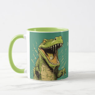 Taza Cocodrilo de nombre personalizado