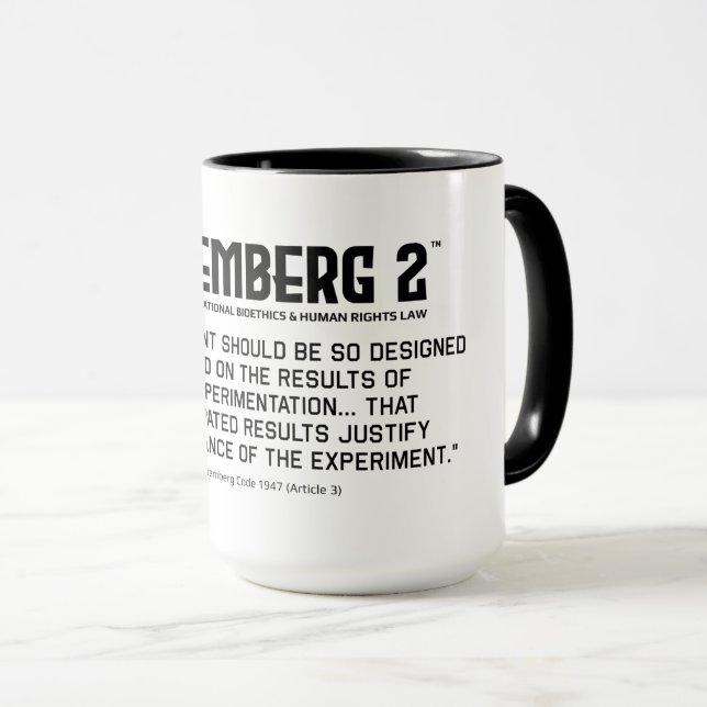 Taza Código de Nuremberg 1947 A. 3 Mug combinado (Anverso derecho)