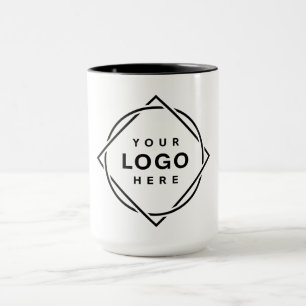 Taza Código QR negro elegante y elegante