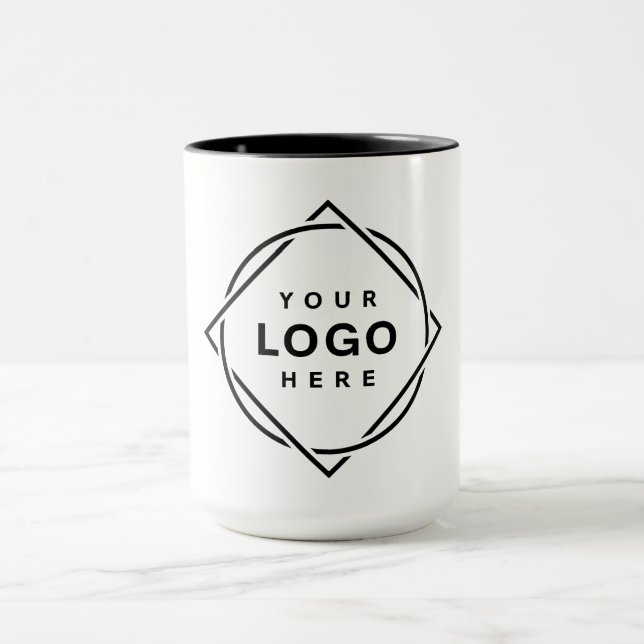 Taza Código QR negro elegante y elegante (Centro)