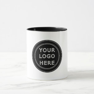 Taza Código QR negro elegante y minimalista
