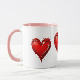 Taza Cœurs Rouges, Symbole d'un Amour Sincère.