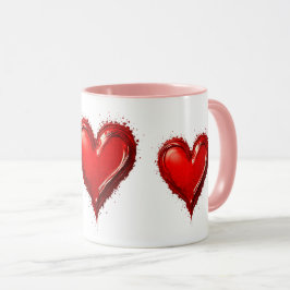 Taza Cœurs Rouges, Symbole d'un Amour Sincère.