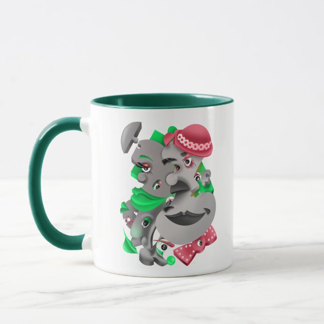 Taza Coffee cerámico audaz y artístico (Izquierda)