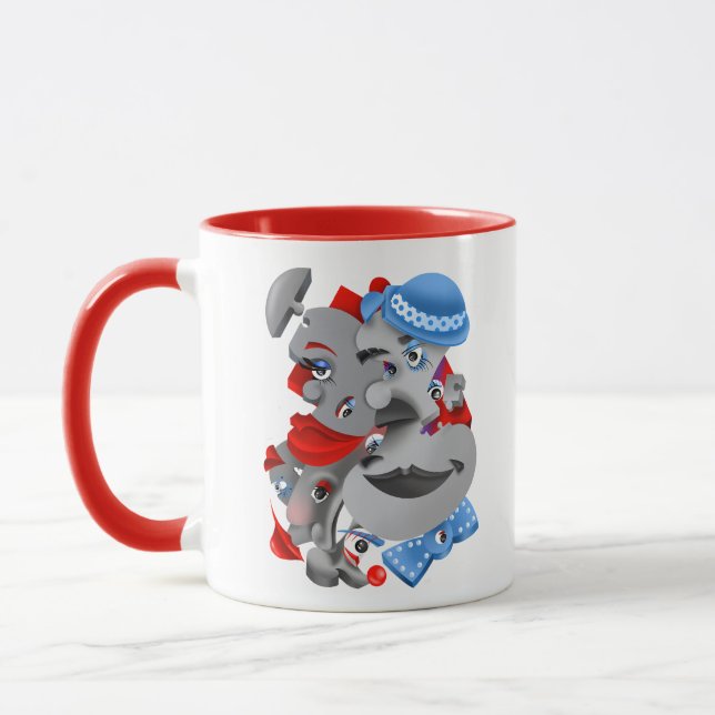 Taza Coffee cerámico audaz y artístico (Izquierda)