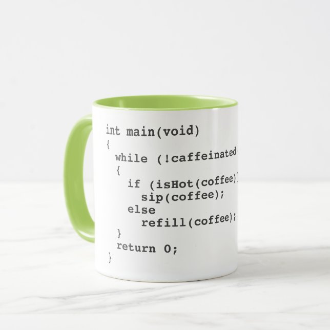 Taza Coffee code mug para desarrolladores de software (Anverso izquierdo)