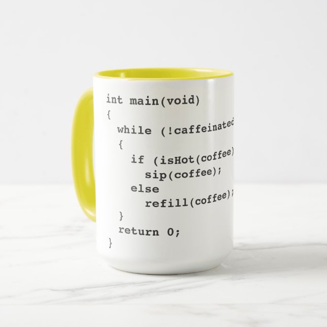 Taza Coffee code mug para desarrolladores de software (Anverso izquierdo)
