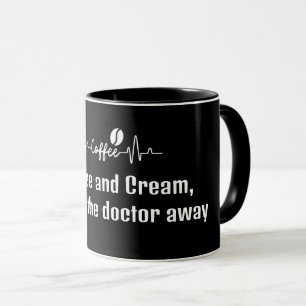 Taza Coffee & Cream de oferta de trabajo divertida mant