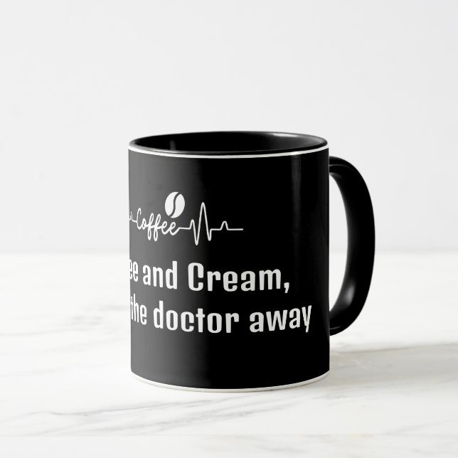 Taza Coffee & Cream de oferta de trabajo divertida mant (Anverso derecho)
