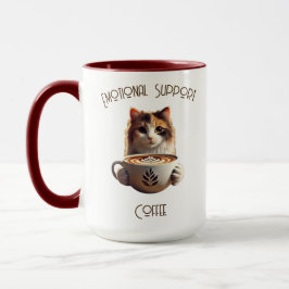 Taza Coffee de apoyo emocional Cute Kitty Latte