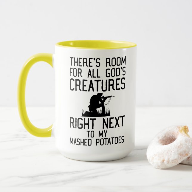 Taza Coffee de Cazador - Hay espacio para la criatura d (Con donut)