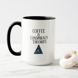 Taza Coffee divertido y teorías de conspiración