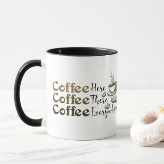 Taza Coffee Everywhere Ceramic Mug for Coffee Lovers