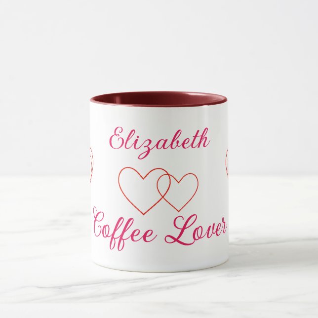 Taza Coffee Lover Hearts (Centro)