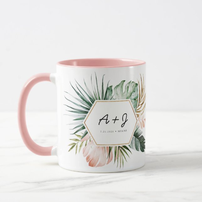 Taza Coffee Mug, Boda de Lush Tropics (Izquierda)