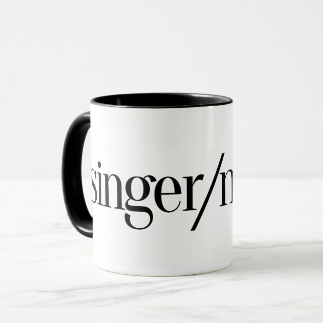 Taza Coffee Mug Cantante/Mover (Anverso izquierdo)