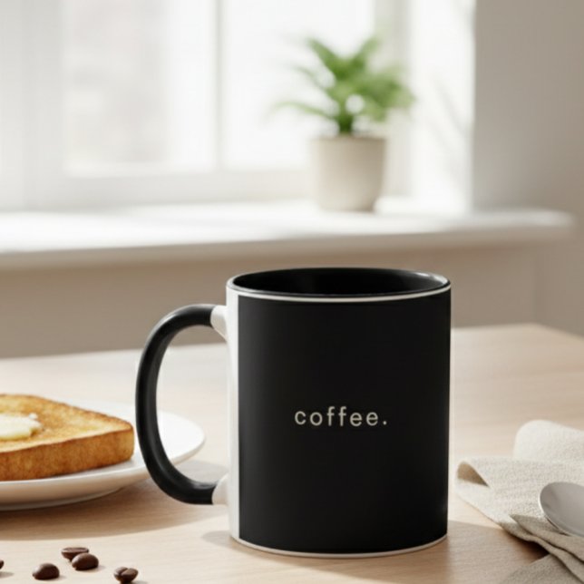 Taza coffee mug, coffee lover mug, minimalist coffee (Subido por el creador)