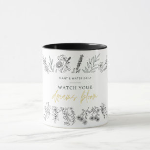 Taza Coffee Mug con cita inspiradora en flores silvestr