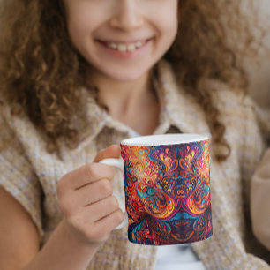 Taza Coffee Mug con diseño abstracto vibrante
