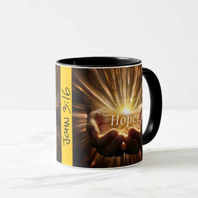 Taza Coffee Mug, cristiano "John 3:16" (Anverso derecho)