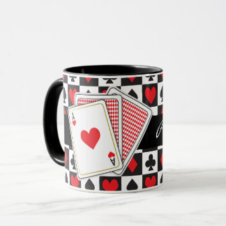 Taza Coffee Mug de tarjeta de juegos de póquer