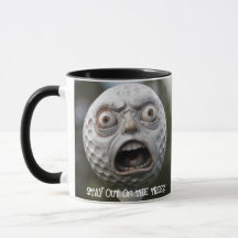 Coffee Mug Golfer, "¡No te metas en los árboles!"