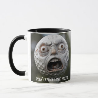 Taza Coffee Mug Golfer, "¡No te metas en los árboles!"