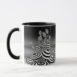 Taza Coffee Mug Magic Mushrooms diseño combinado geomét