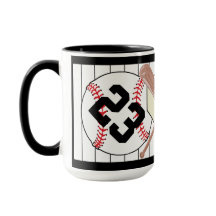 Coffee Mug personalizado de pinstripe de béisbol