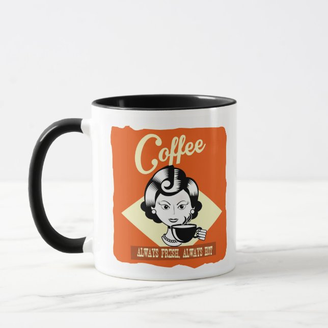 Taza Coffee Mug retro mujer (Izquierda)