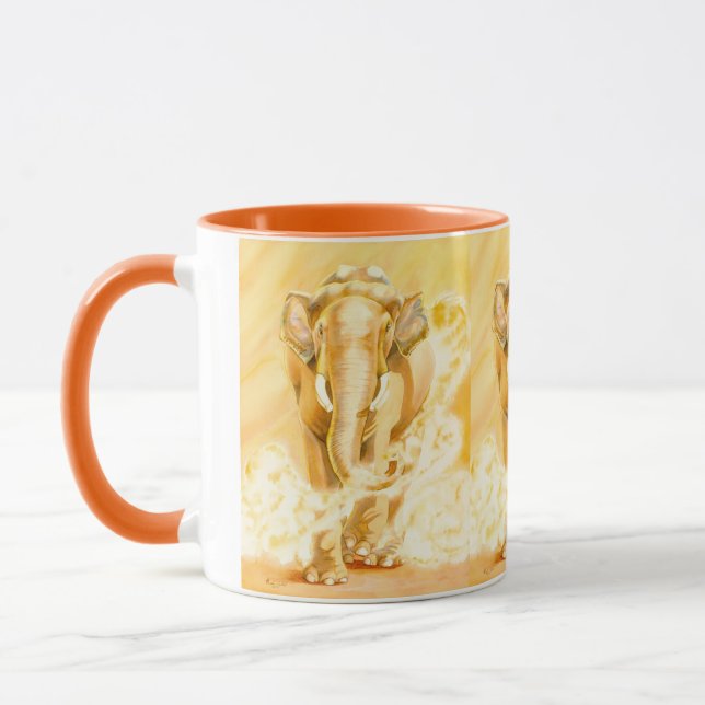 Taza Coffee Mug with elephants, zoo animals (Izquierda)