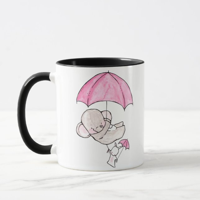 Taza Coffee Mugs de elefante y conejo (Izquierda)