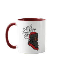 Coffee Mugs de Papá Noel Negro