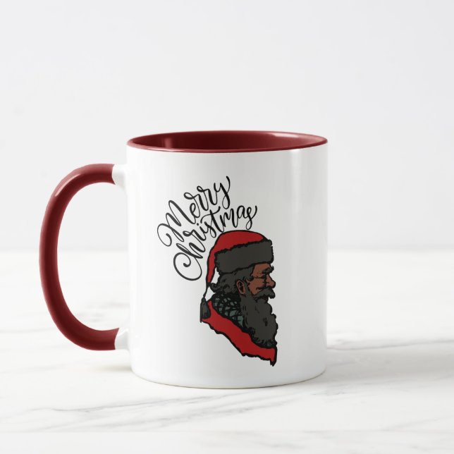 Taza Coffee Mugs de Papá Noel Negro (Izquierda)