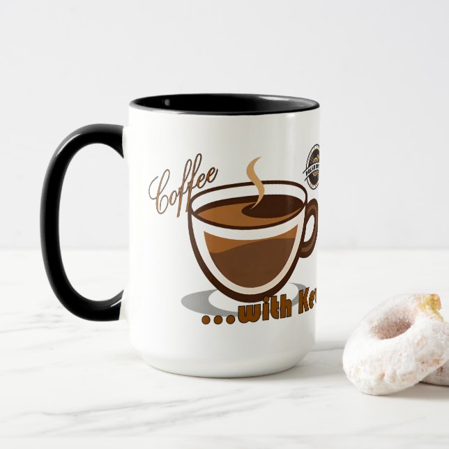 Taza Coffee with Kevin Logo Mug (Con donut)