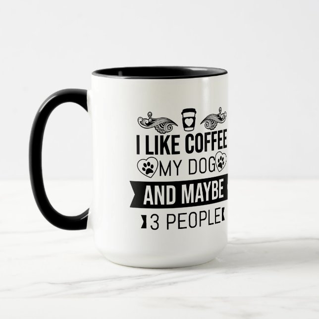 Taza Coffee y perros introvertido amigo cumpleaños dive (Izquierda)