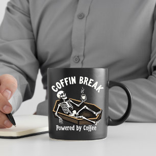 Taza Coffin Break Skeleton Coffee Mug