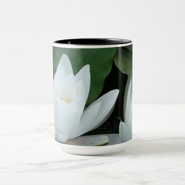 Taza Cojín decorativo de Lotus blanco (Centro)