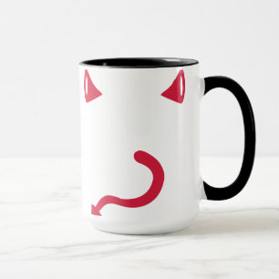 Taza Cola de los cuernos del diablo rojo