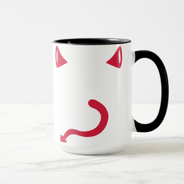 Taza Cola de los cuernos del diablo rojo (Derecha)