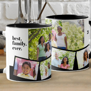 Taza Colage de fotos familiares - 5 fotos y texto perso
