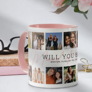 Taza Colaje de fotos de Dama de Honor