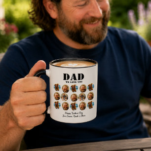 Taza Colaje de fotos divertidas para el Día del Padre c