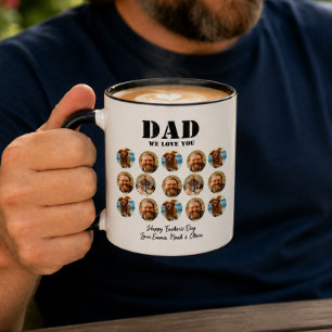 Taza Colaje de fotos divertidas para el Día del Padre c