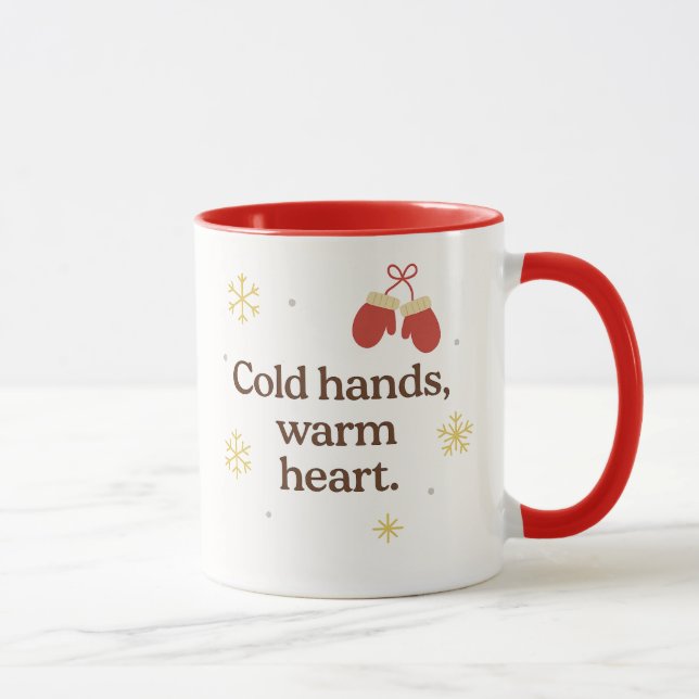 Taza Cold Hands, Warm Heart | Cozy Winter Mug (Derecha)