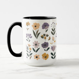 Taza Colección С de flores vectoriales