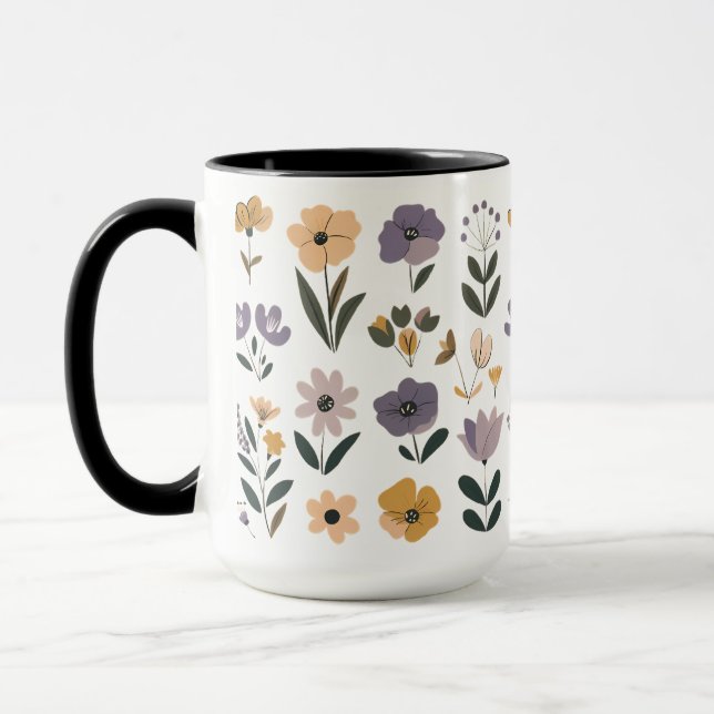 Taza Colección С de flores vectoriales (Izquierda)